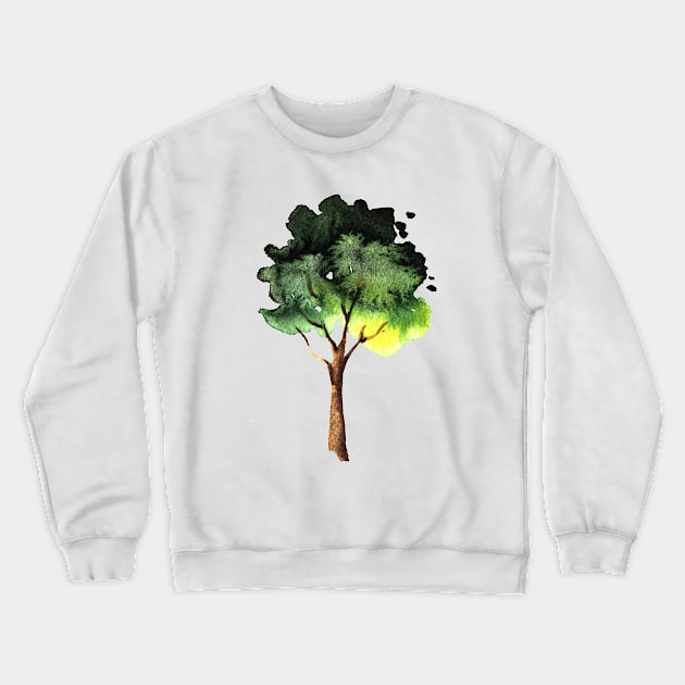 Watercolor tree Crewneck Sweatshirt by AnnaY 